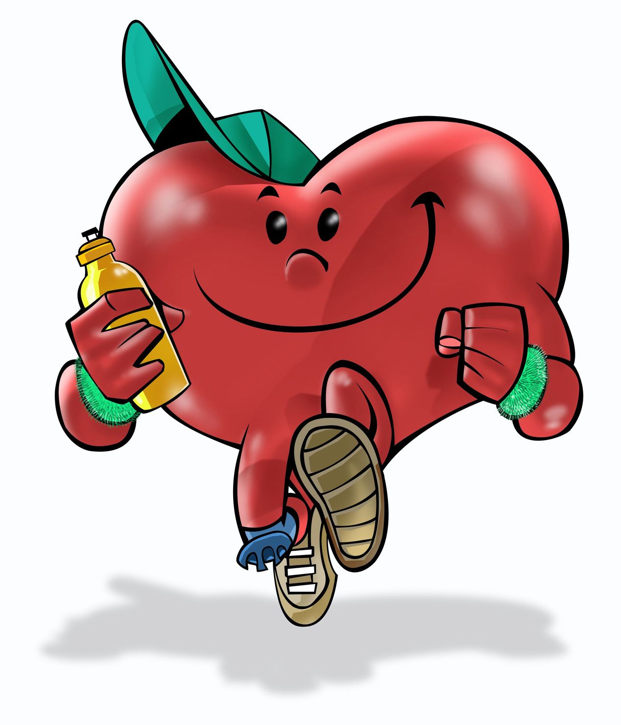 Cartoon of exercising heart