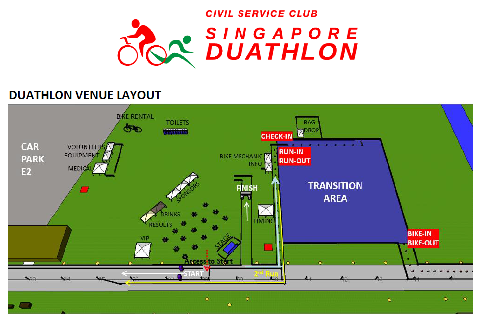 The Race Venue. Credit to Singapore Duathlon's E-Briefing materials.