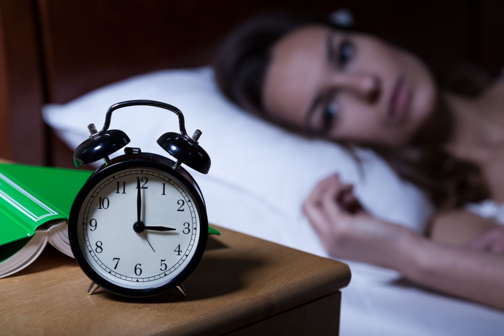 Woman suffering insomnia