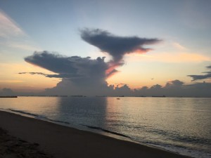 Lovely sunrise on East Coast Park.