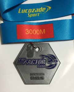 Tri Swim Finisher medal 2016