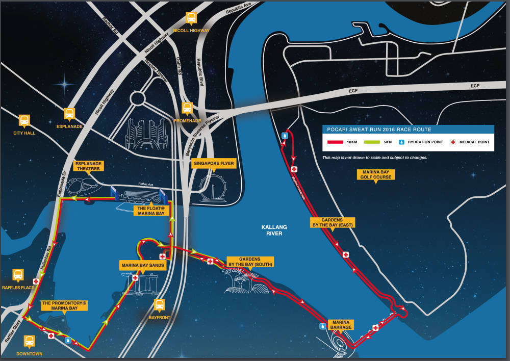 The Race Route. Credit to Pocari Sweat Run's Race Booklet.