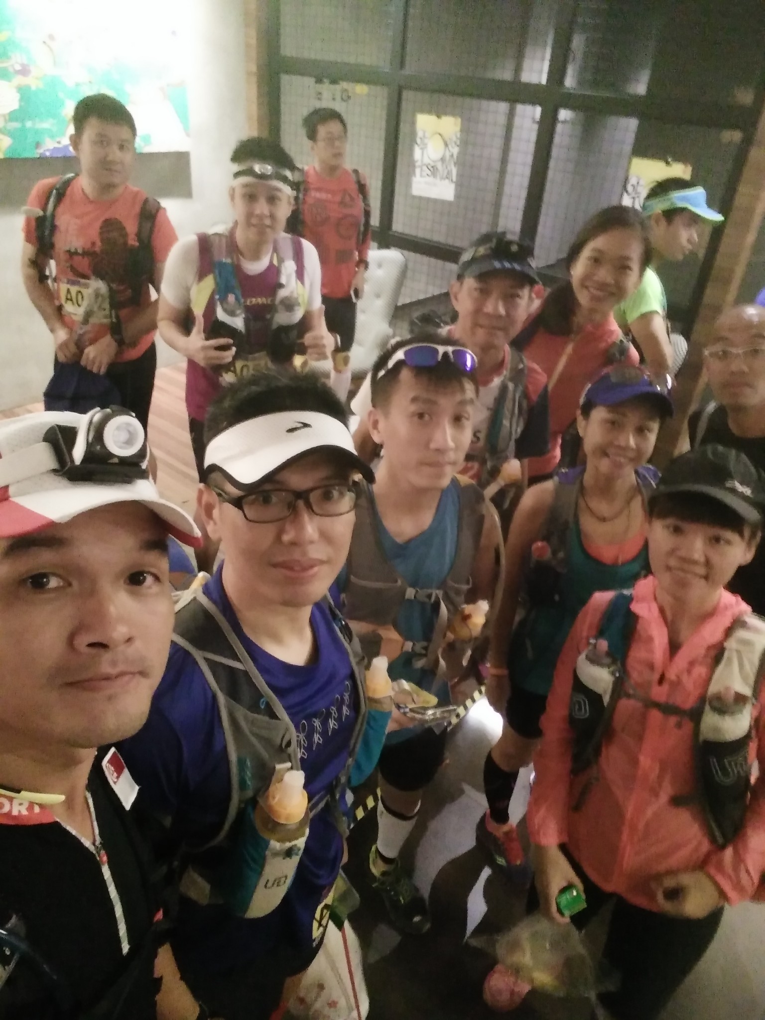 Prior to departure to event site