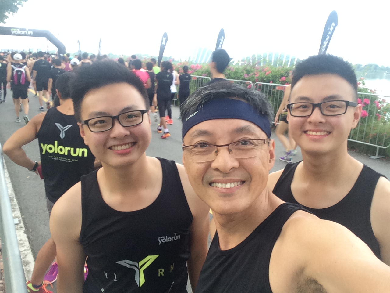 A Wefie before the Race