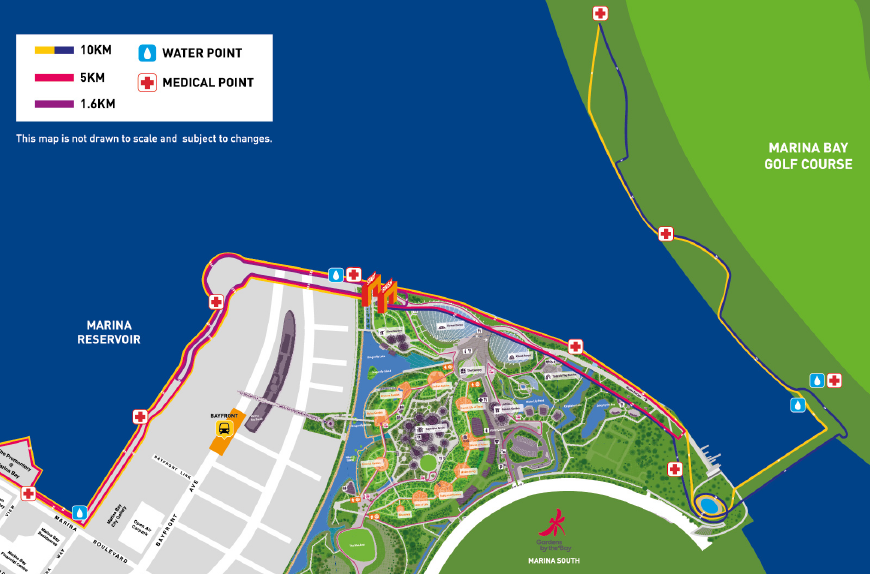 The 10km race route. Credit to Race Against Hunger's Race Guide.