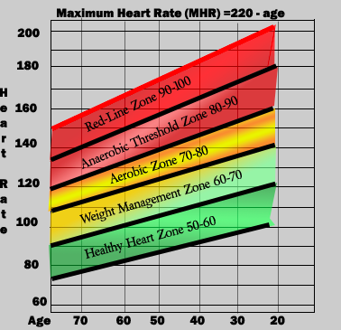 Aerobic Heart Rate Zone Chart