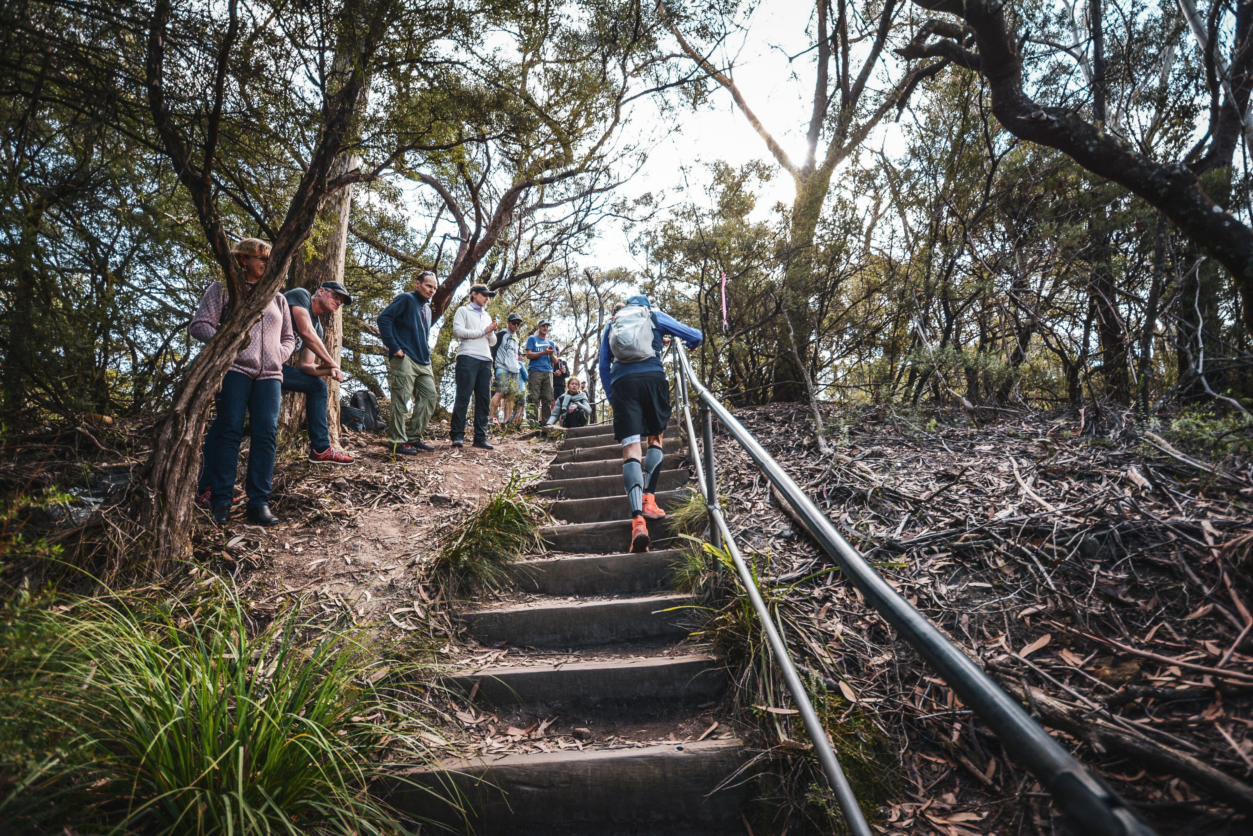 Steps climbing at Ultra-Trail Australia 2019. Image: Sportograft.