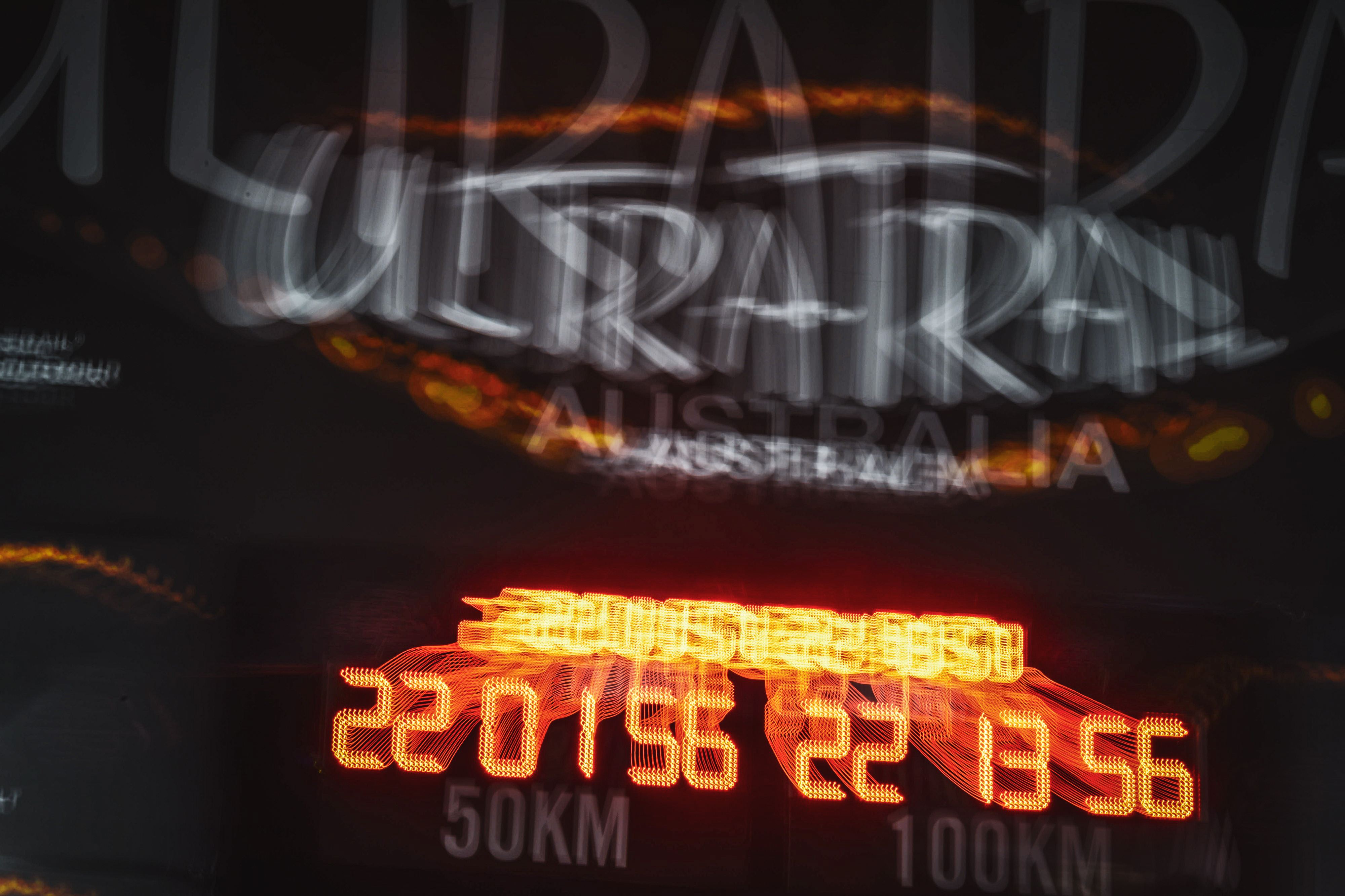 Finish line gantry at Ultra-Trail Australia 2019. Image: Sportograft.