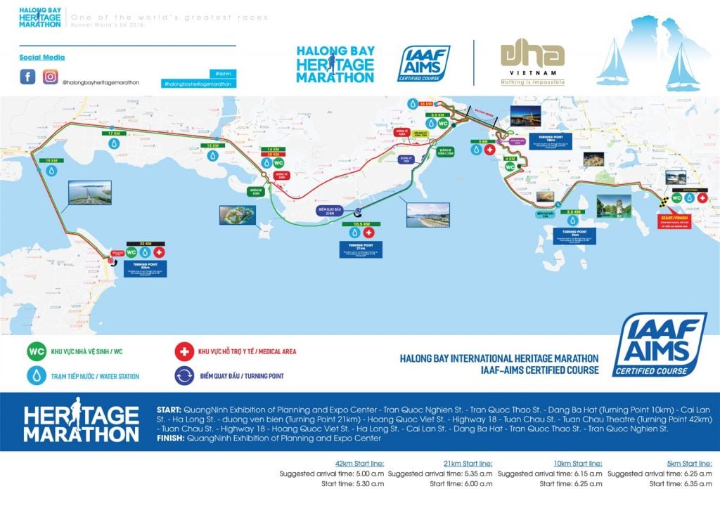 Marathon route map