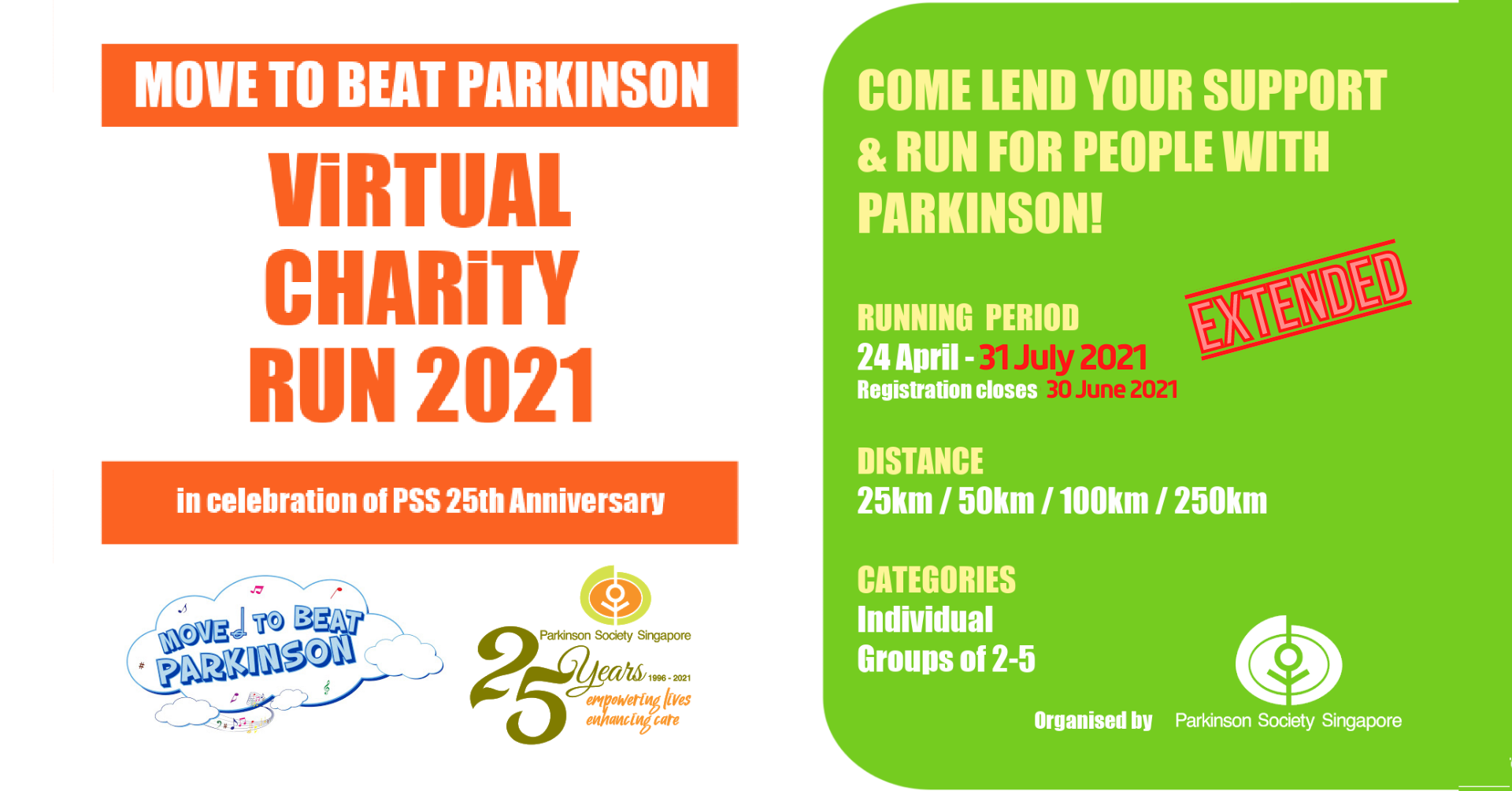 Logo of Move to Beat Parkinson Virtual Charity Run 2021