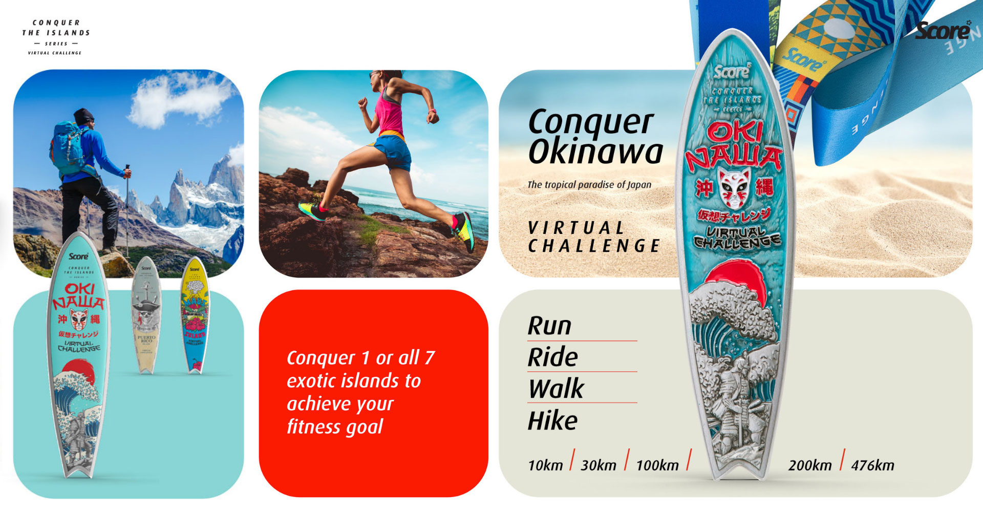 Logo of Conquer Okinawa Virtual Challenge – Run / Ride / Walk / Hike 2021