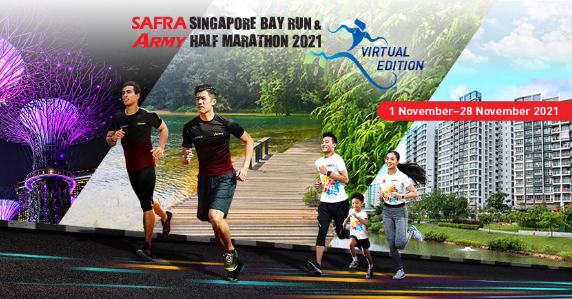 Logo of SAFRA Singapore Bay Run & Army Half Marathon 2021 (Virtual Edition)
