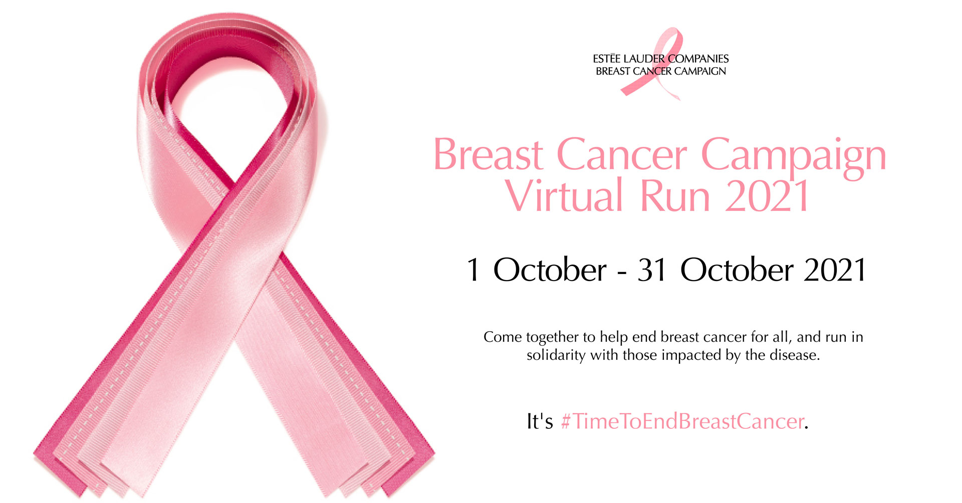 Logo of Estée Lauder Breast Cancer Campaign Virtual Run 2021