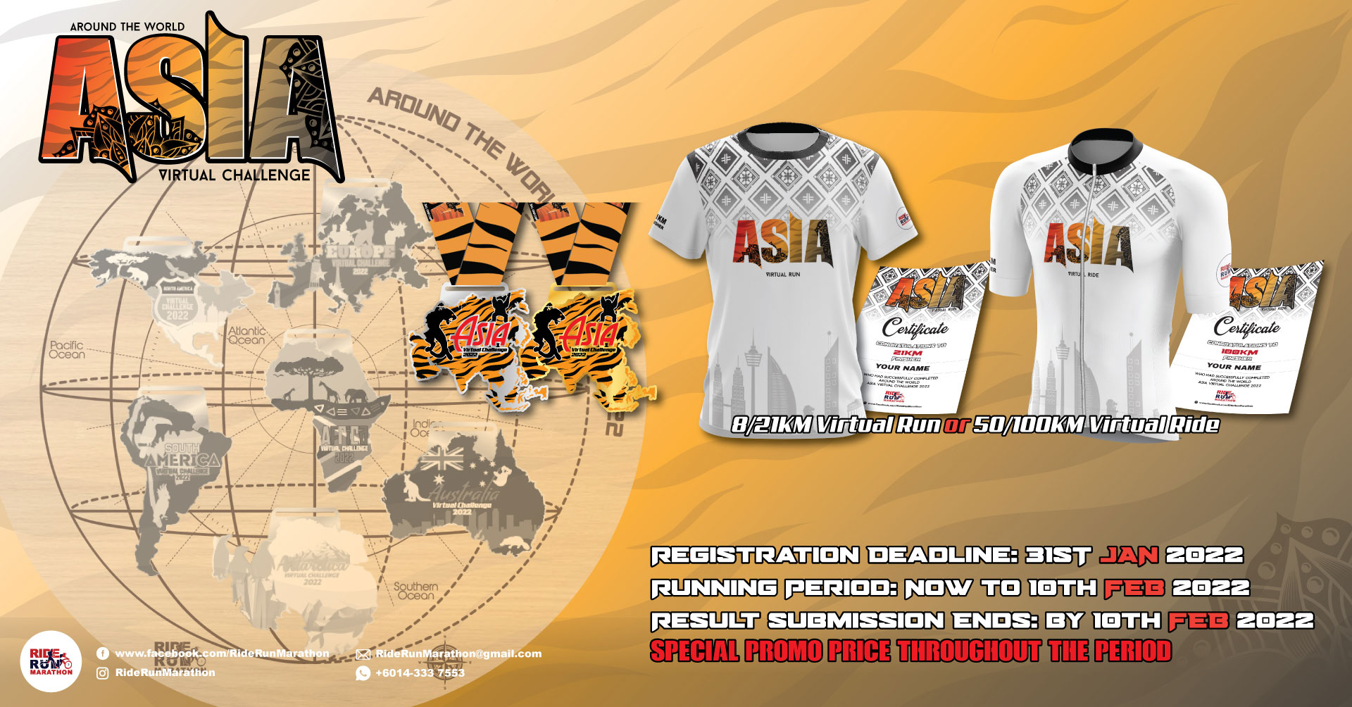 Around The World ASIA Virtual Challenge 2021 | JustRunLah!