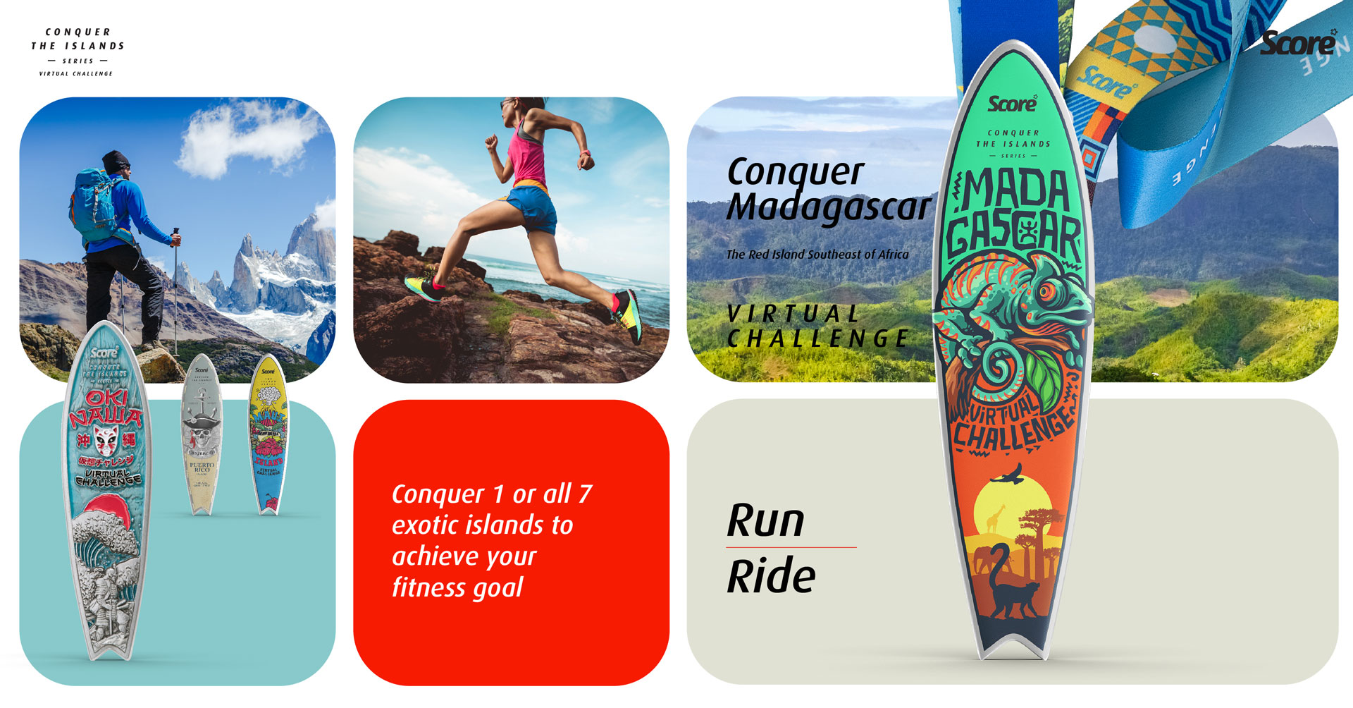 Logo of Conquer Madagascar Virtual Challenge – Run / Ride 2022