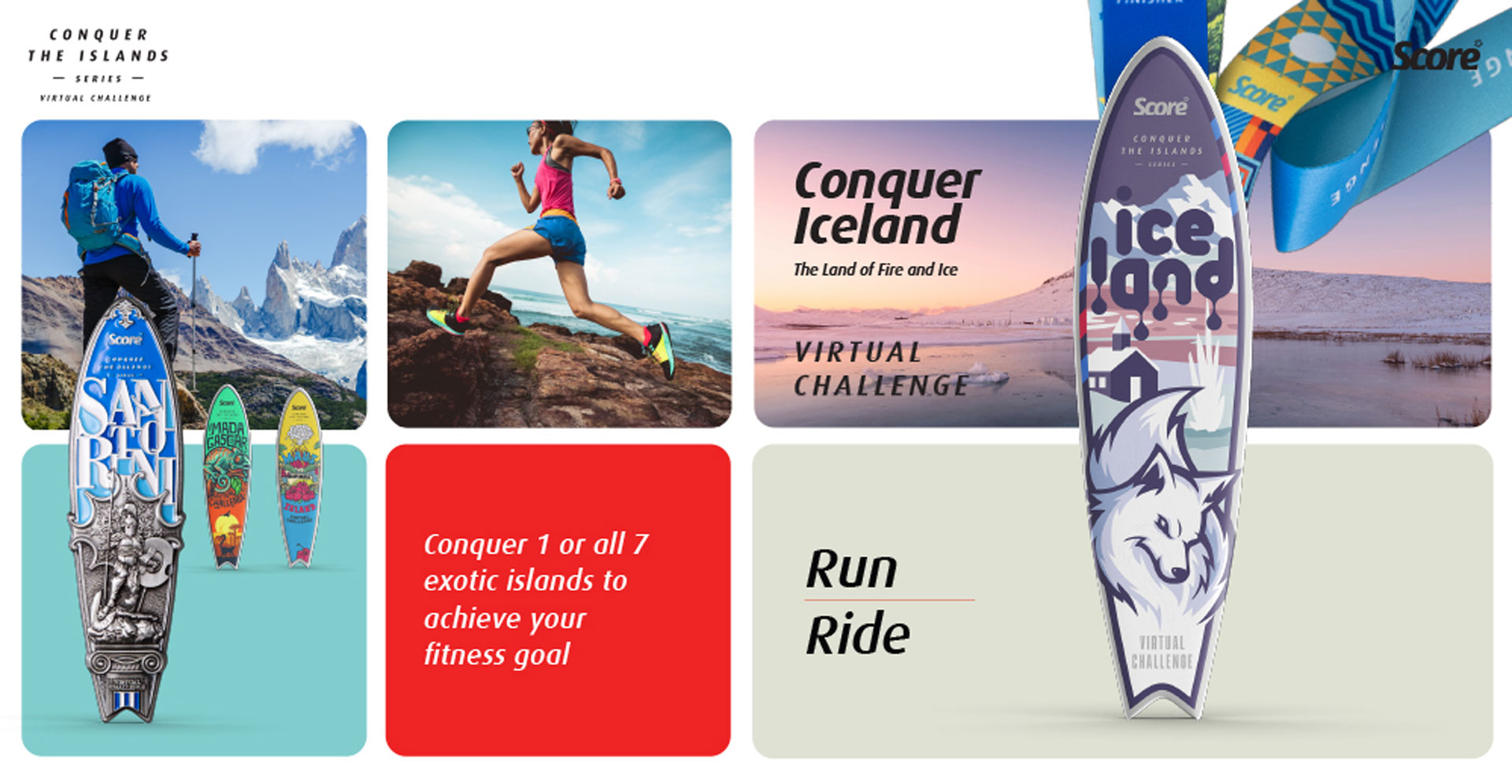 Logo of Conquer Iceland Virtual Challenge – Run / Ride 2022