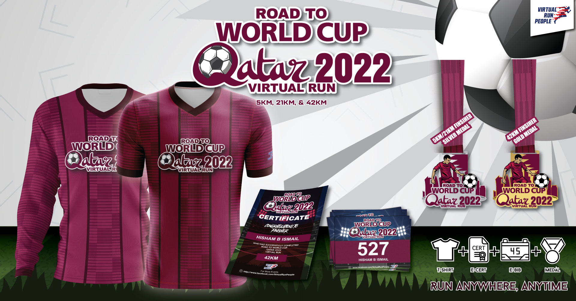 Logo of Road To World Cup Qatar 2022 Virtual Run