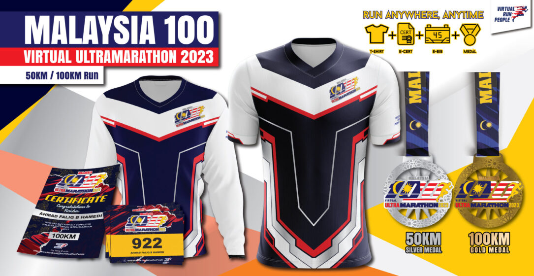 Logo of Malaysia 100 Virtual UltraMarathon 2023
