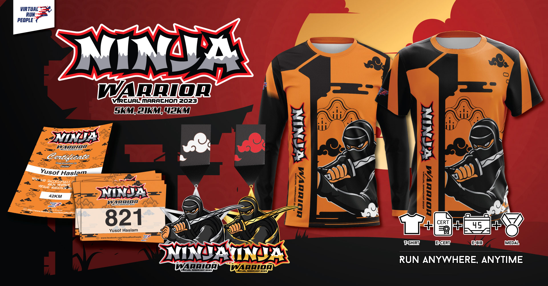 Logo of Ninja Warrior Virtual Marathon 2023