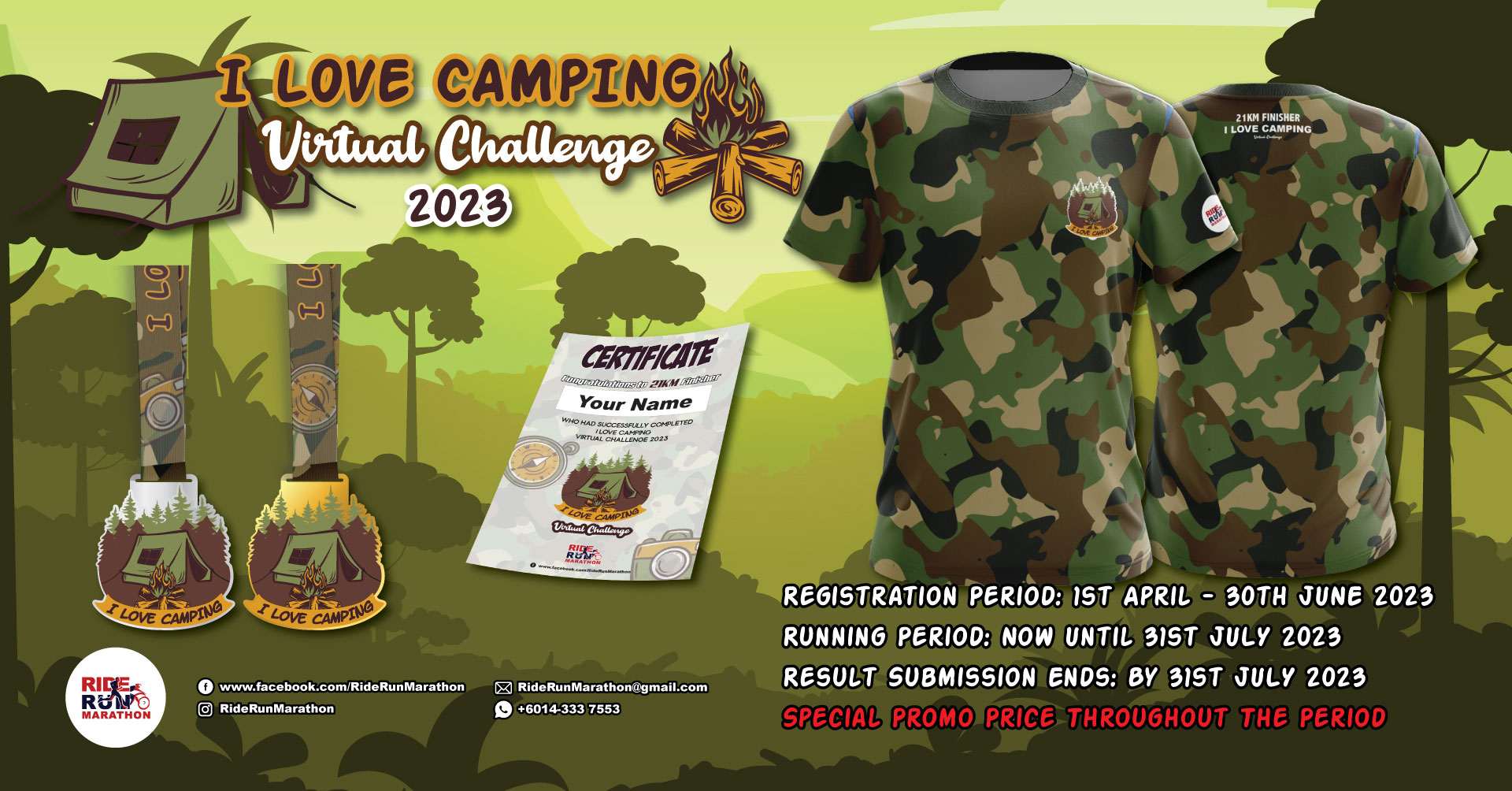 Logo of I Love Camping Virtual Challenge 2023