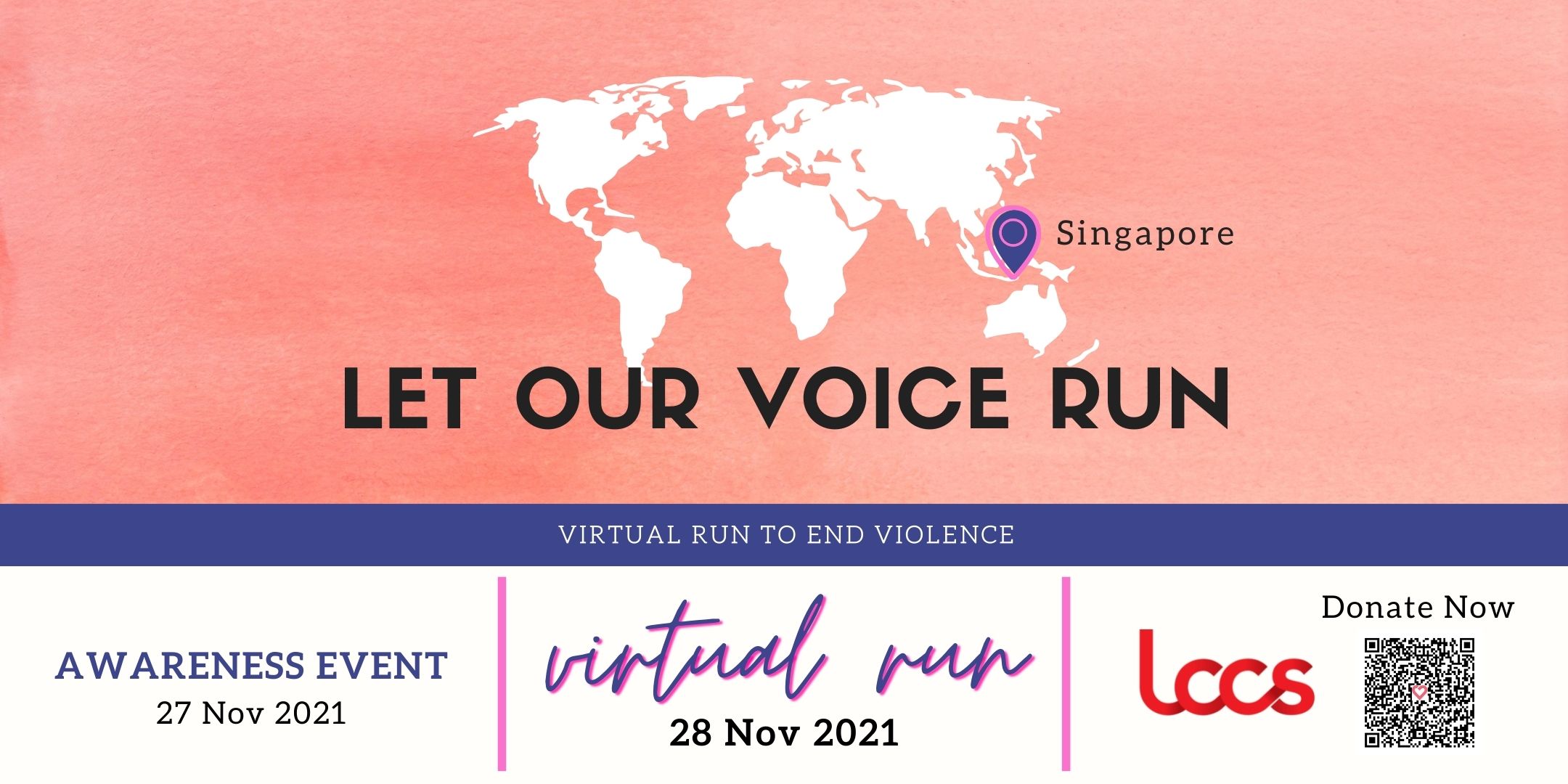 Logo of Let Our Voice Run 2021- Singapore (Virtual Run)