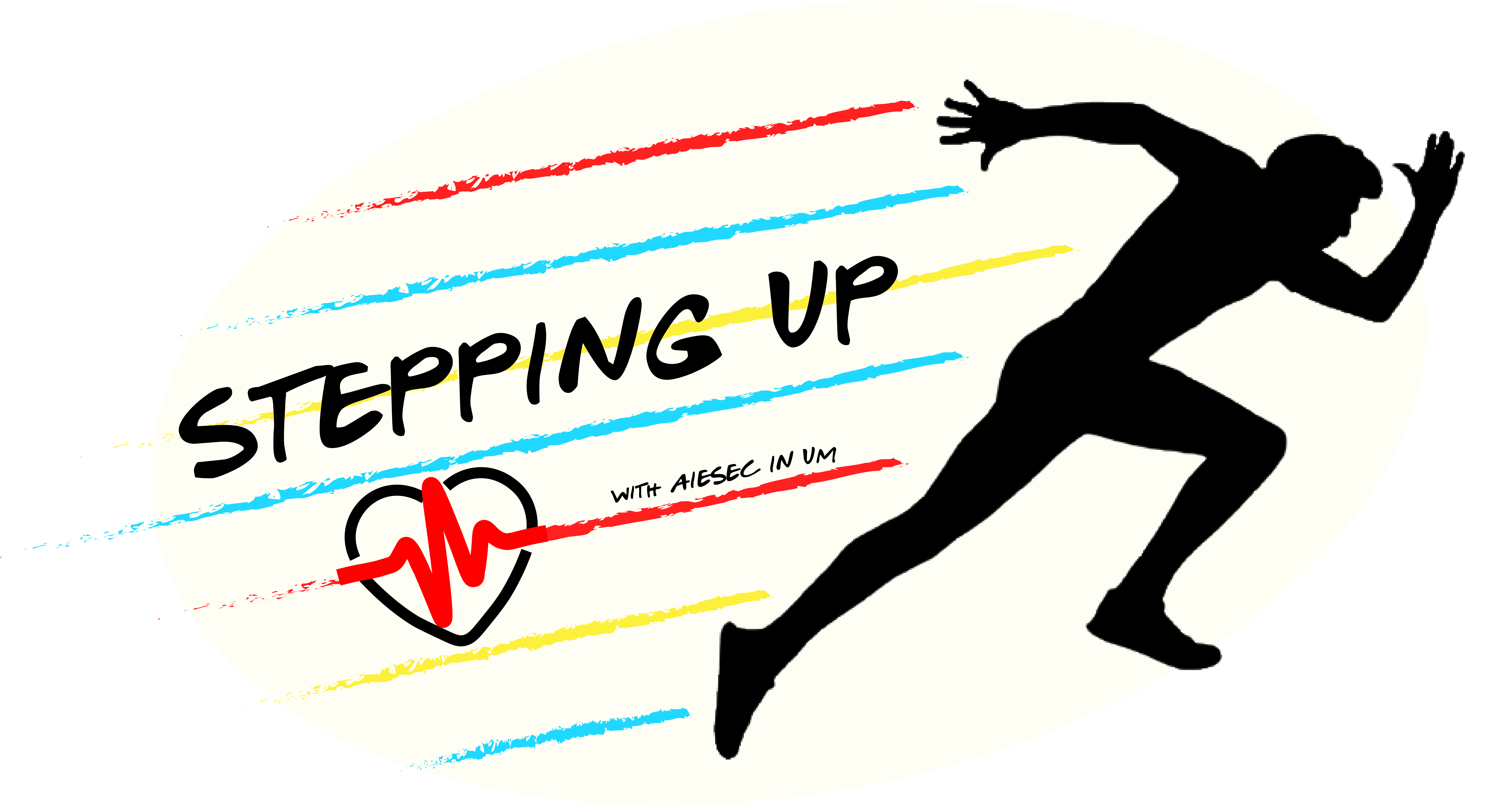 Logo of “Stepping Up with AIESEC in UM” Virtual Run 2021