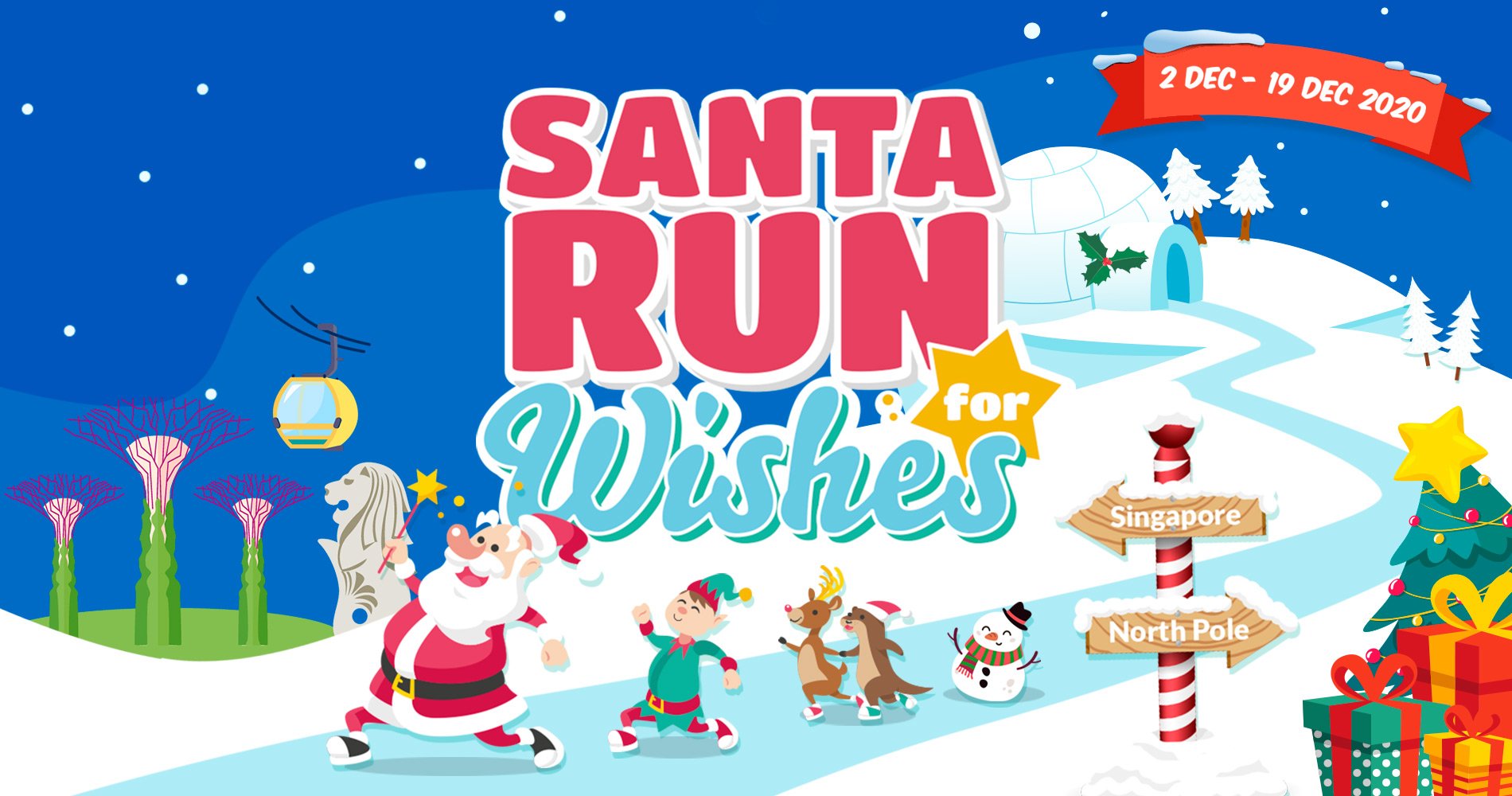 Logo of Santa Run for Wishes 2020