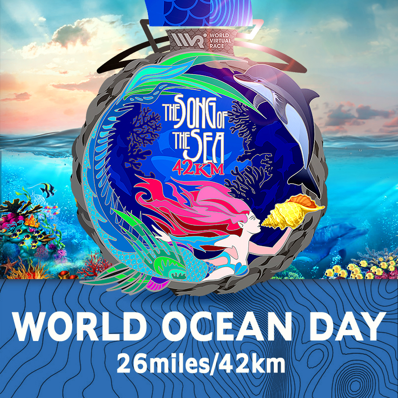 Logo of 26miles / 42km / The Song of The Sea World Ocean Day Challenge 2021