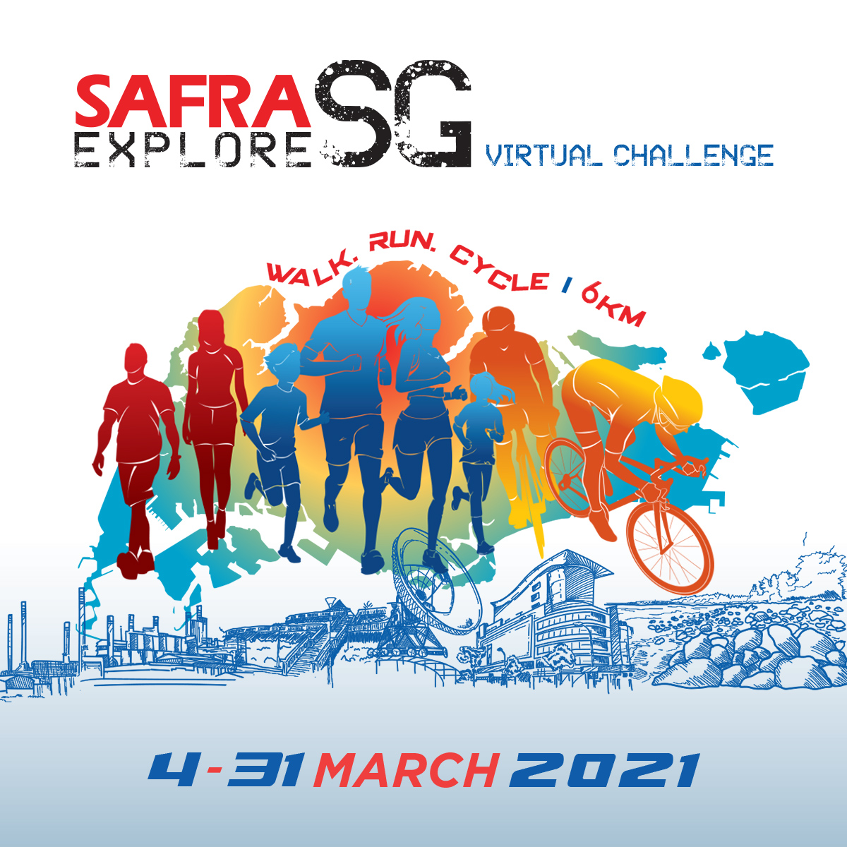 Logo of SAFRA ExploreSG Virtual Challenge 2021