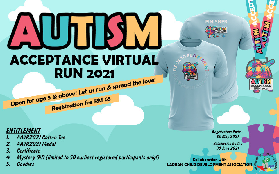 Logo of Autism Acceptance Virtual Run 2021