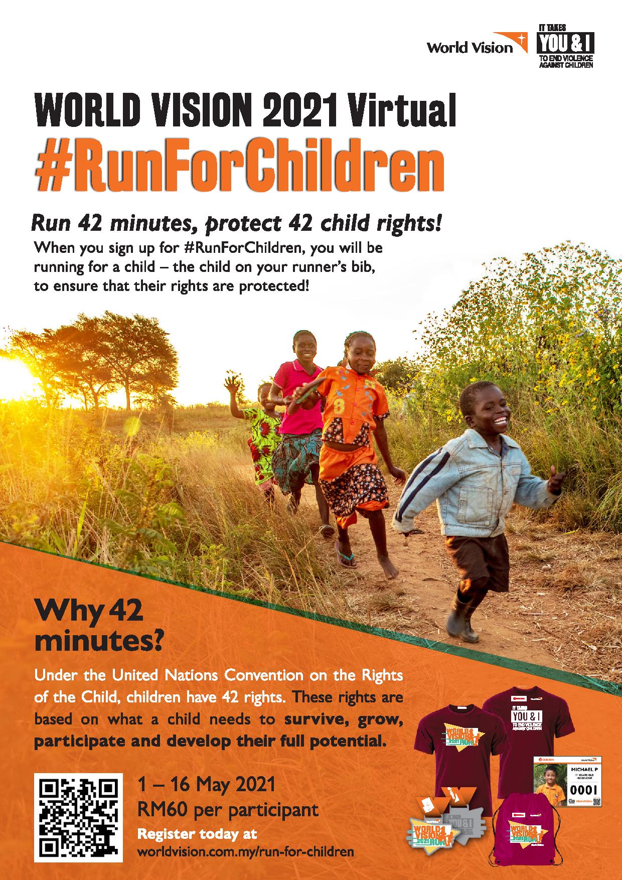 World Vision 2021 Virtual RunForChildren JustRunLah!